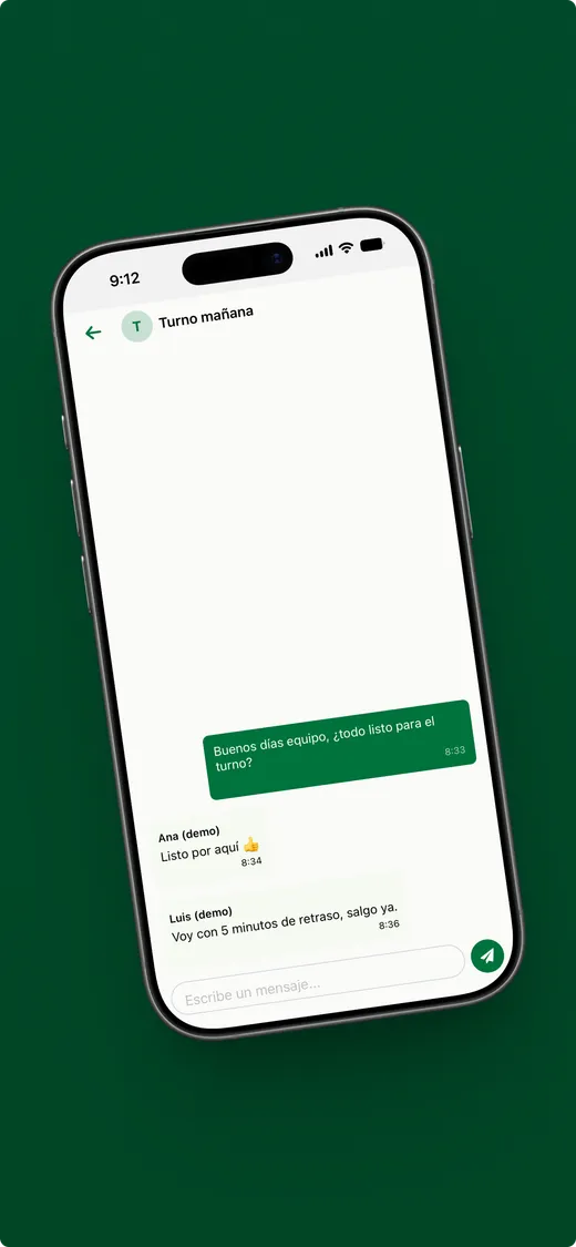 Coordina el turno en los chats de grupo