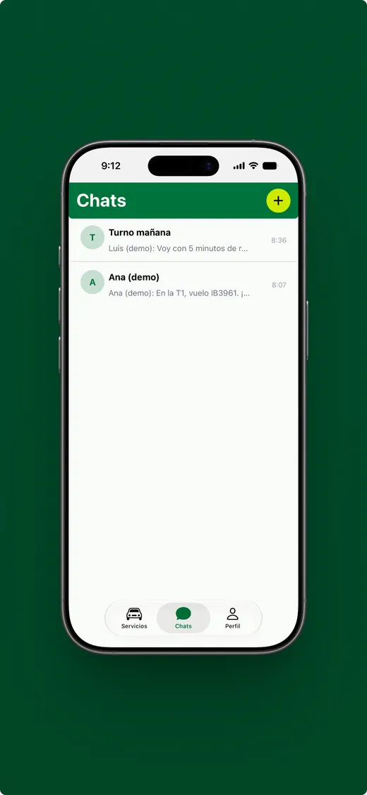 Chats con la oficina y otros conductores